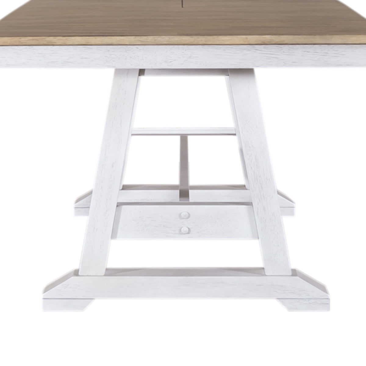 Lindsey Farm - Trestle Table Base - Weathered White & Sandstone