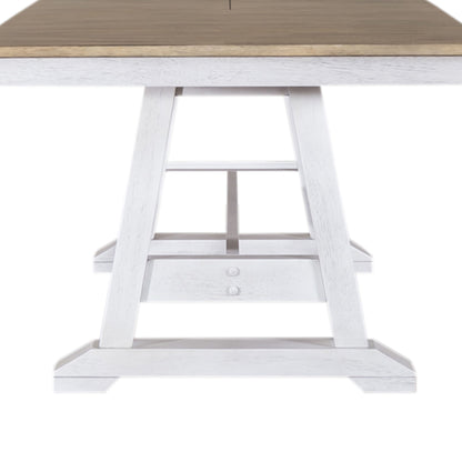 Lindsey Farm - Trestle Table Base - Weathered White & Sandstone