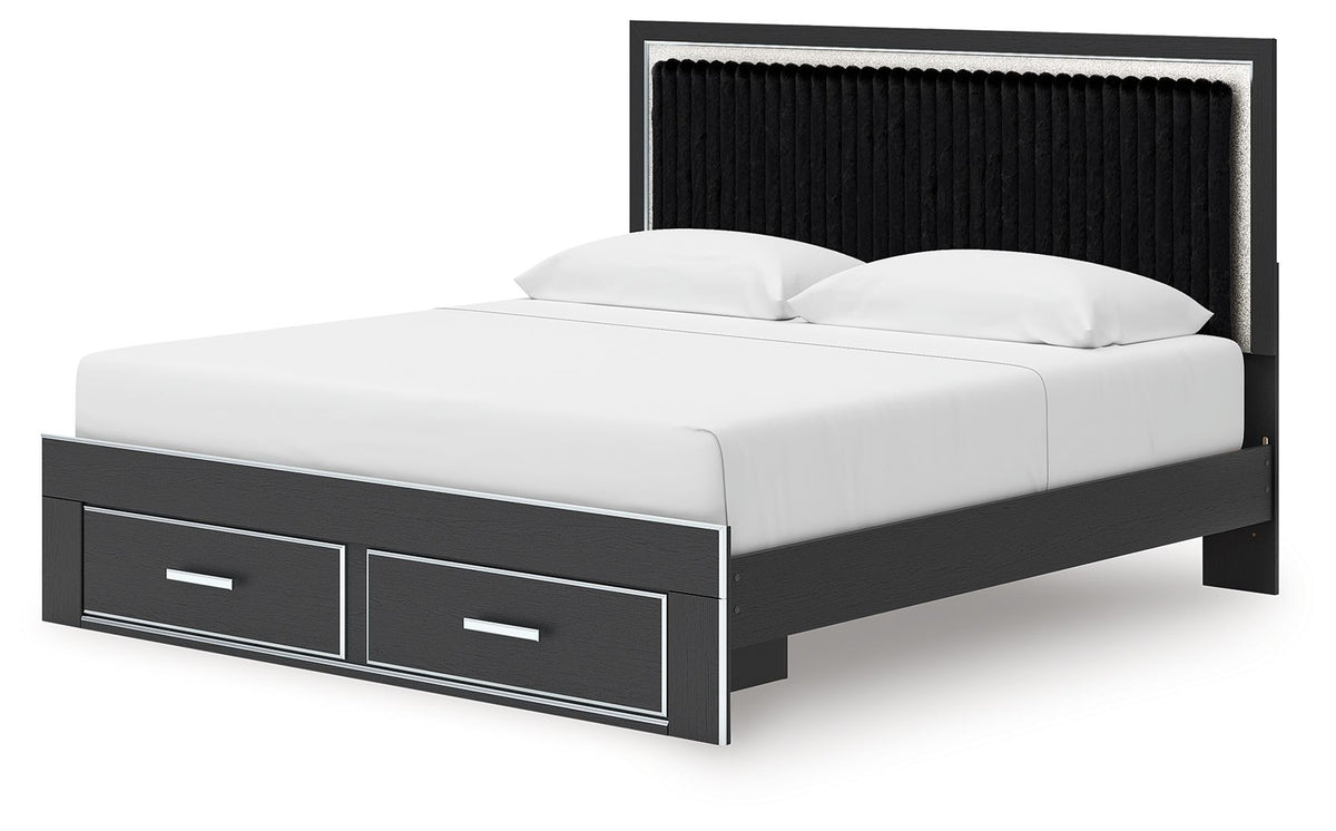 Zuraleus - Upholstered Panel Platform Storage Bed