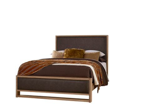 Lodge & Loft - King Upholstered Footboard - Sedona Brown / Blond Oak