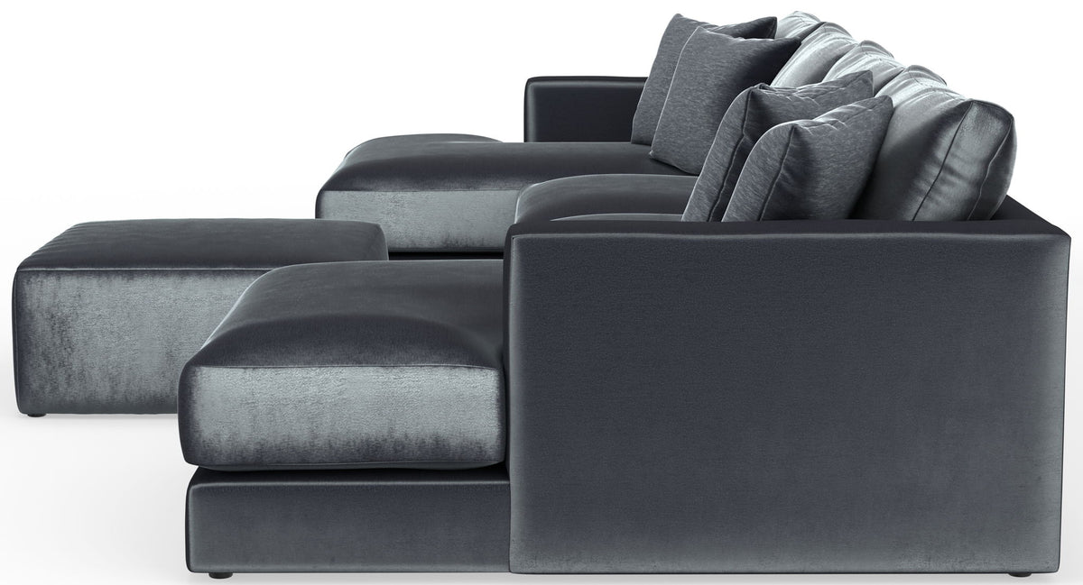 Remington - Modular Sofa And Cocktail Ottoman - Slate