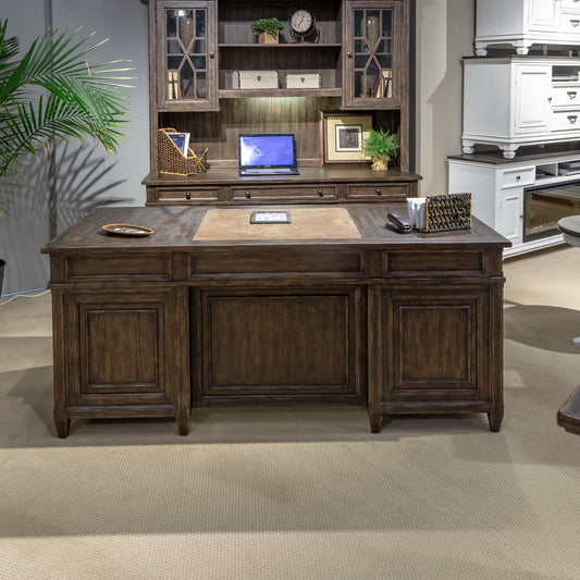 Paradise Valley - Executive Desk Top - Saddle Brown