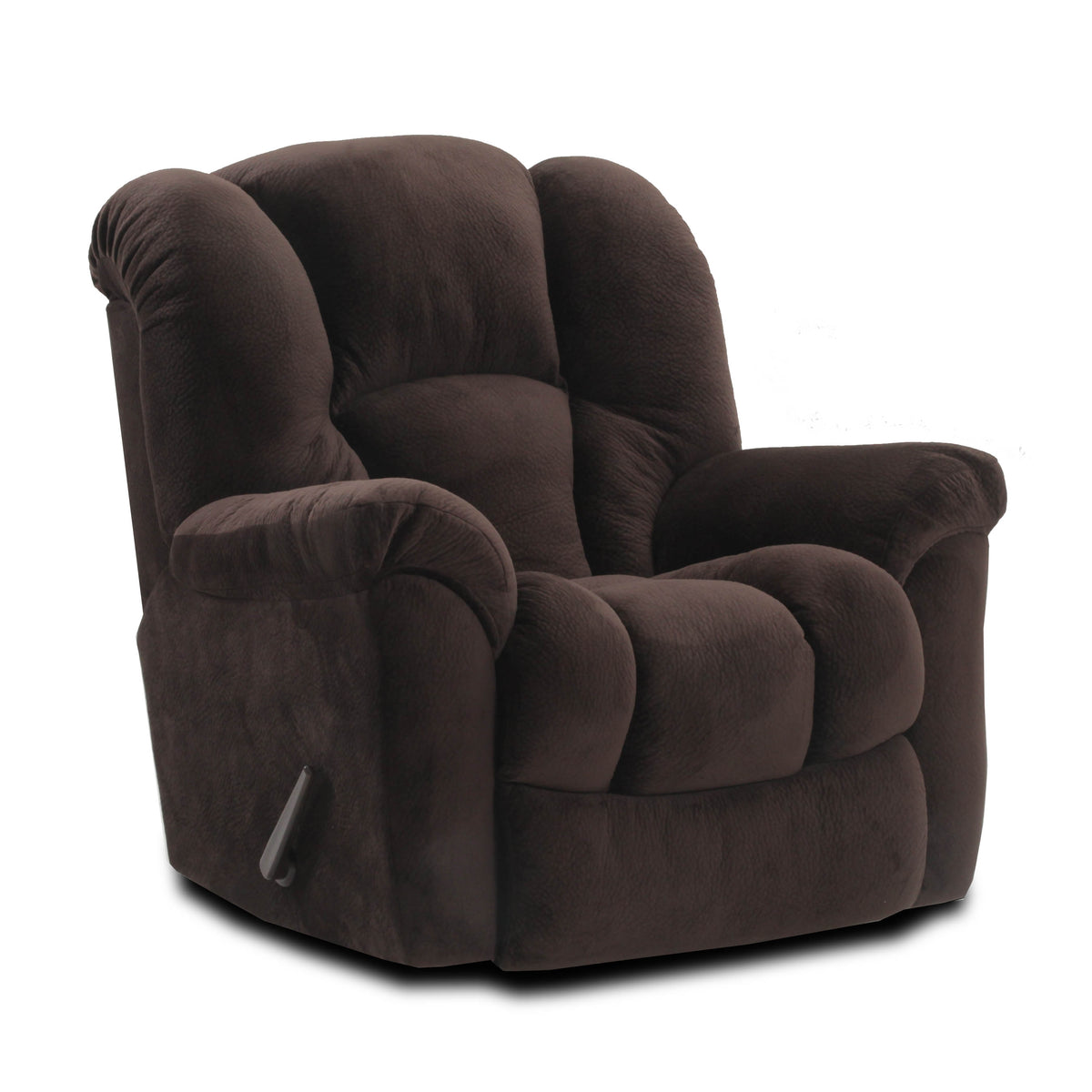 Brown recliner chair on a white background
