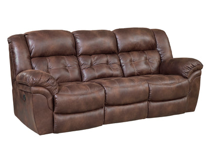 Brown leather sofa on a white background