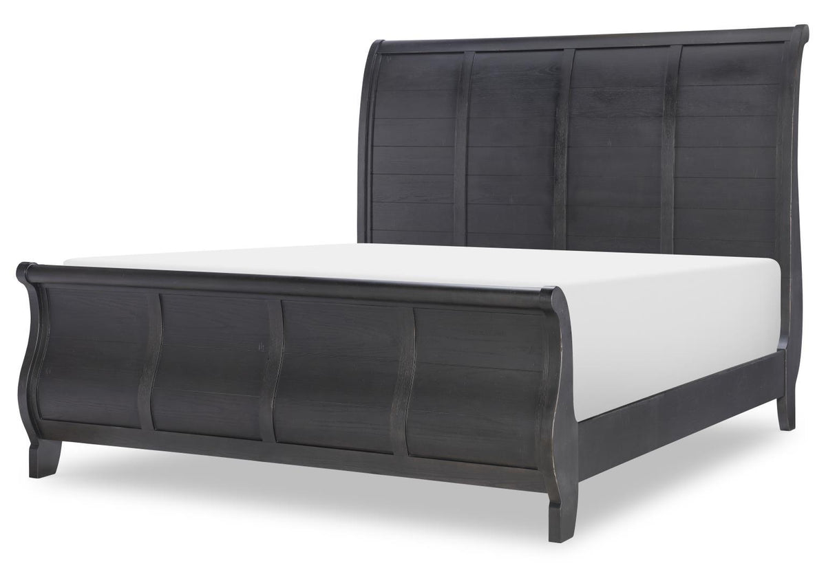 Vintage Market - Sleigh Bed Side Rails Queen / King - Kettle Black