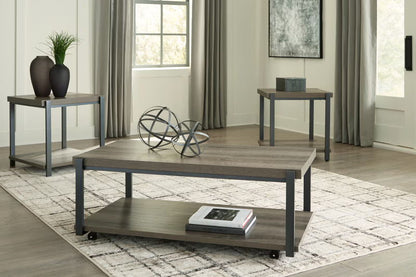 Wilmaden - Occasional Table Set (Set of 3) - Gray / Black