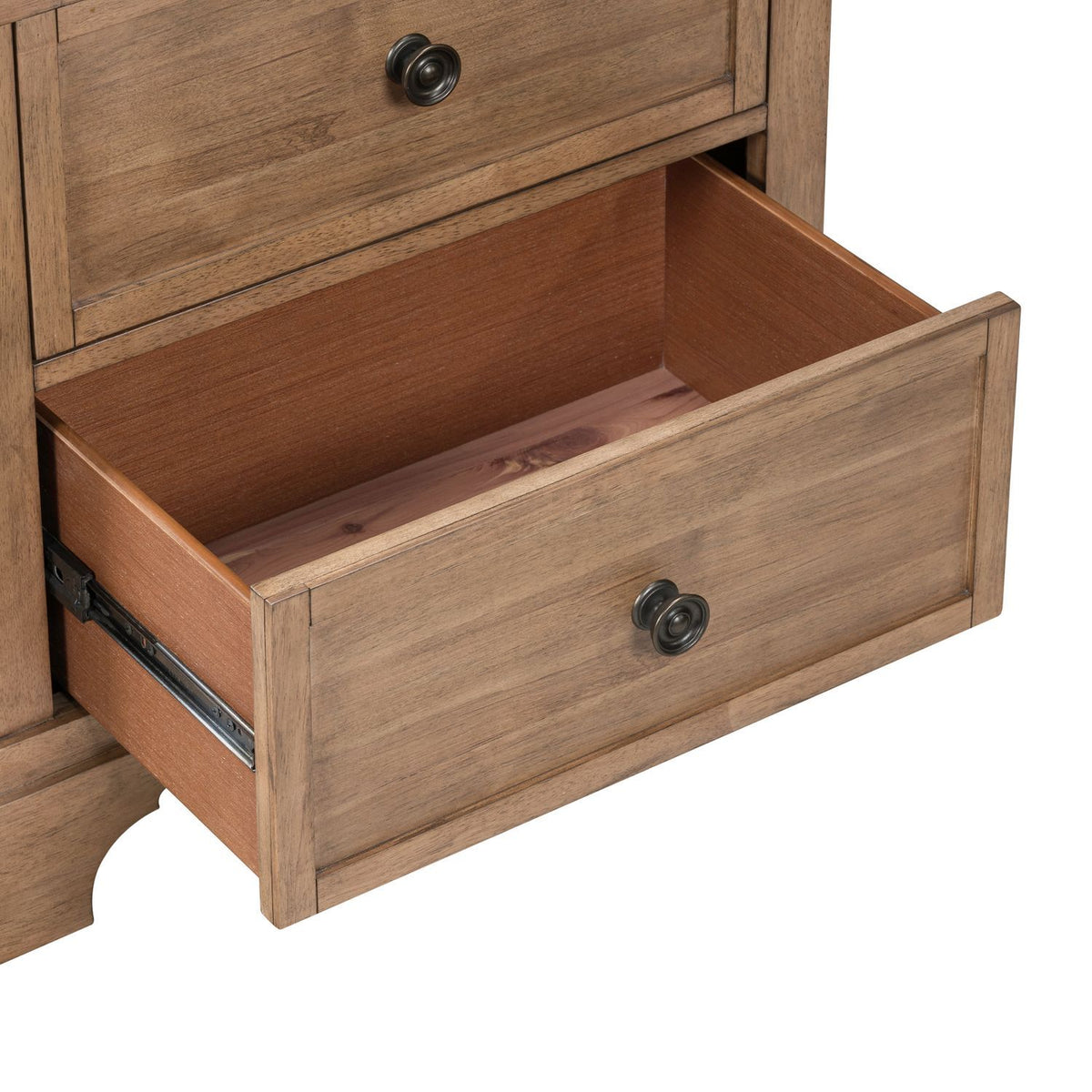 Haven Hills - Nightstand With Charging Station - Camel Beige