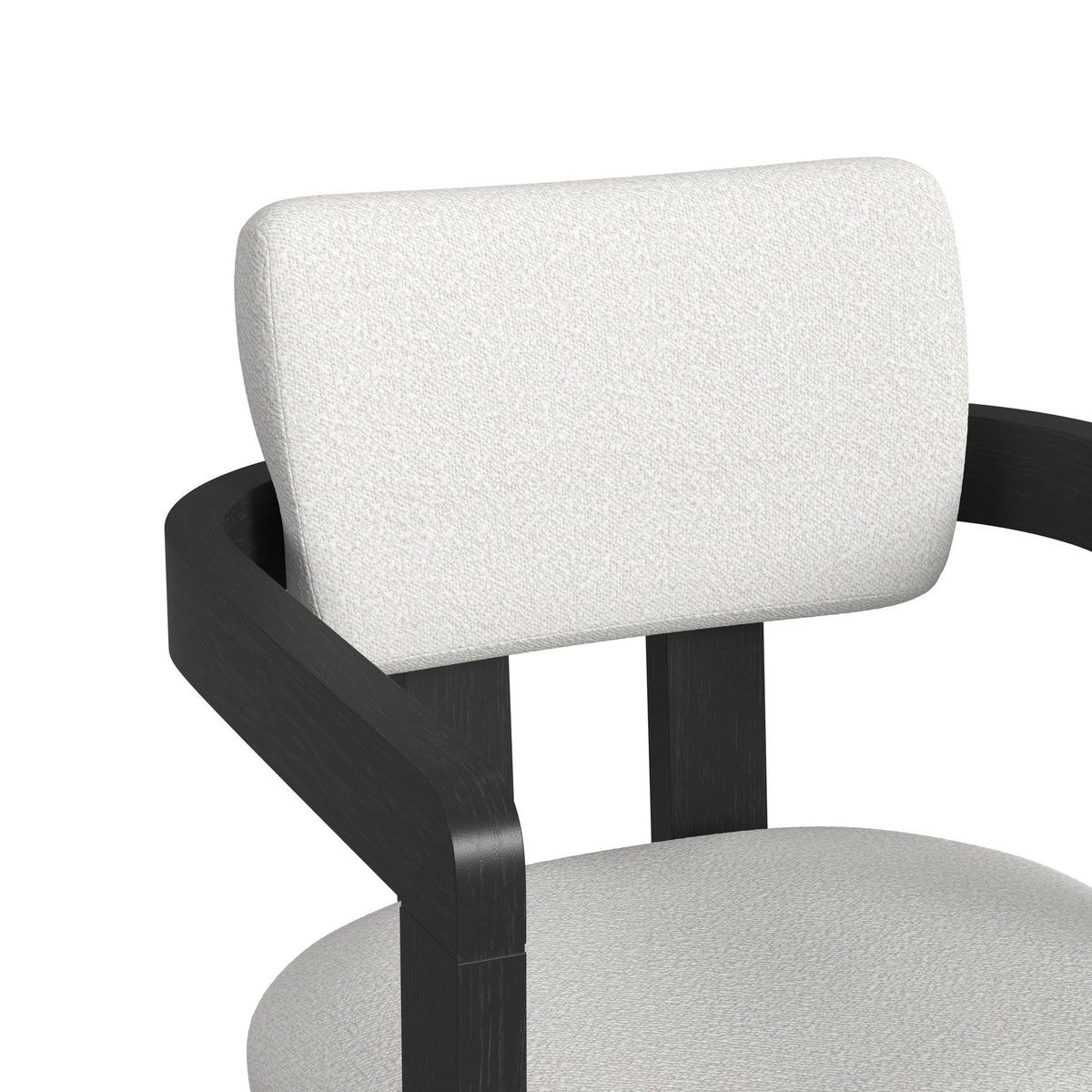 Portland - Arm Barstool (Set of 2) - Black / White