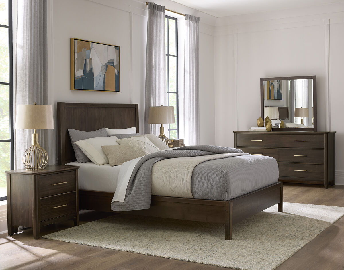 Nordhaven - King Panel Headboard - Nordic Walnut