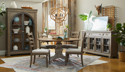Nashville - Complete Round Pedestal Table - Cloud