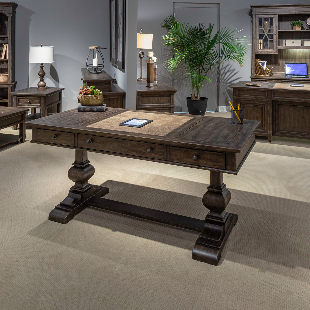 Paradise Valley - Writing Desk - Saddle Brown