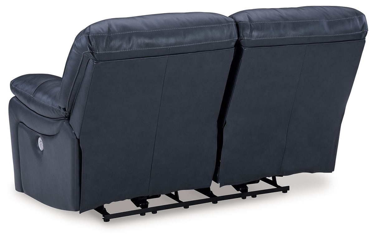 Leesworth - Power Reclining Loveseat - Ocean
