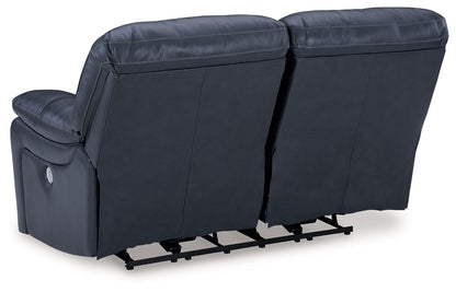 Leesworth - Power Reclining Loveseat - Ocean