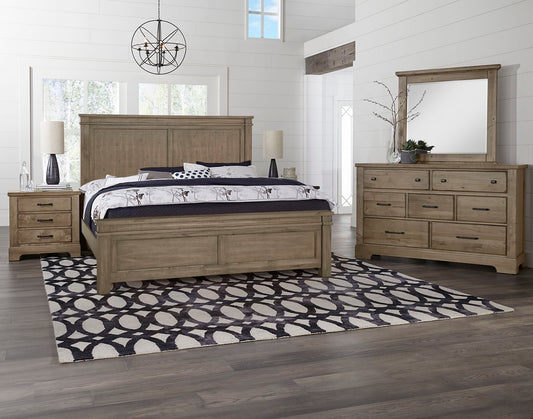 Cool Rustic - King / Queen Platform Rails - Stone Grey