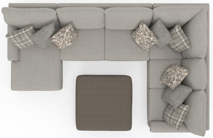 Livingston - Sectional With Comfort Coil Seating, 40" Cocktail Ottoman And Accent Pillows Included