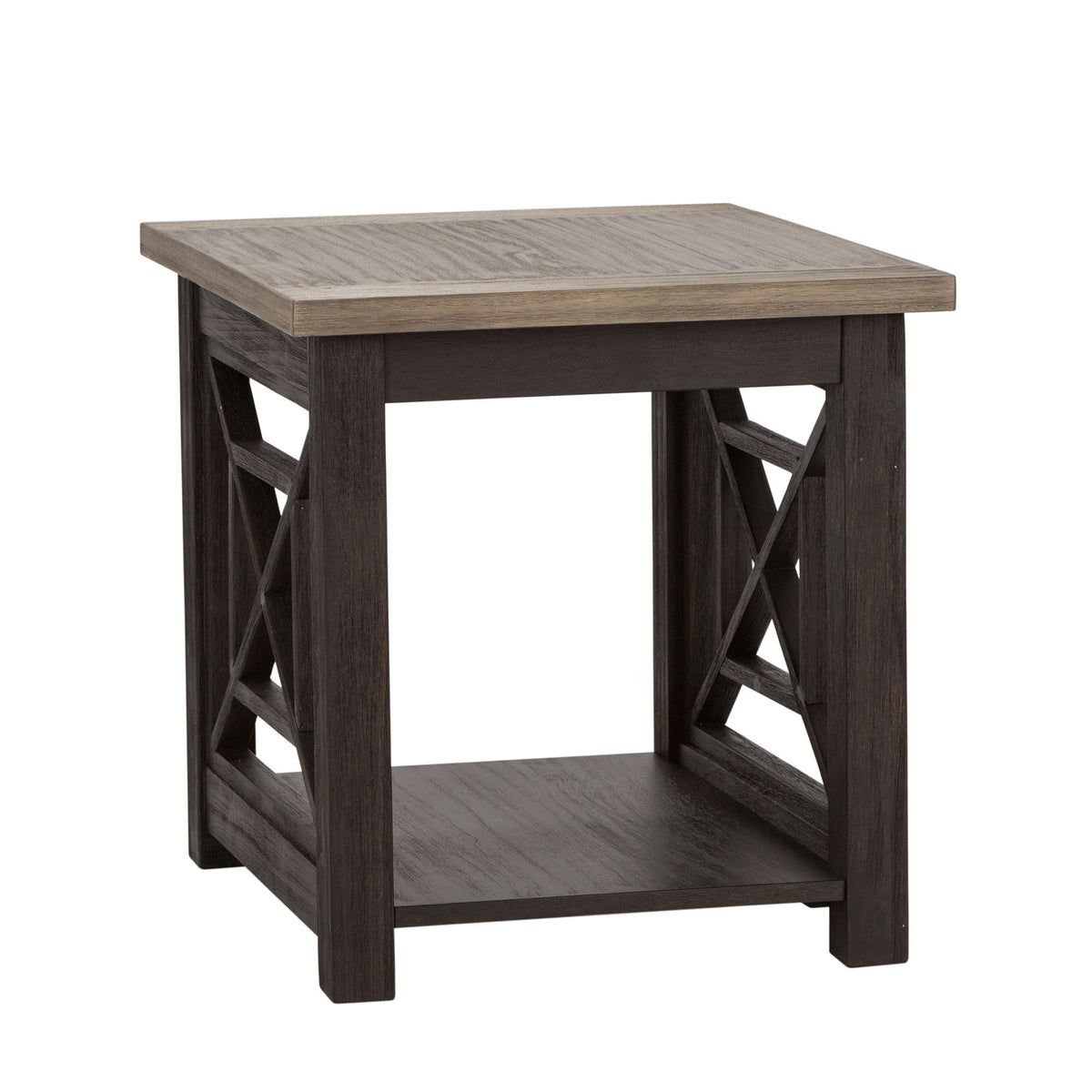Heatherbrook - End Table - Charcoal & Ash