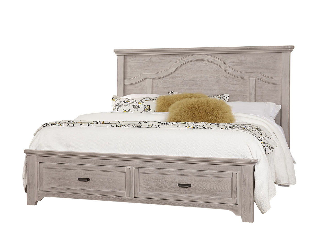 Bungalow - Queen Mantel Headboard - Dover Gray Two Tone