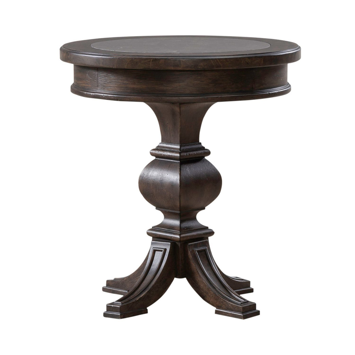 Paradise Valley - Round Chairside Table - Saddle Brown