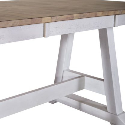 Lindsey Farm - Trestle Table Base - Weathered White & Sandstone