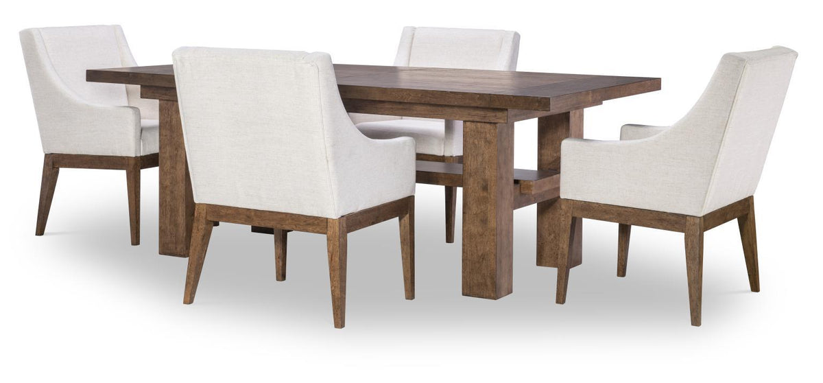 Artisan's Place - Upholstered Host Chair (Set of 2) - Vintage Pine Ironwood
