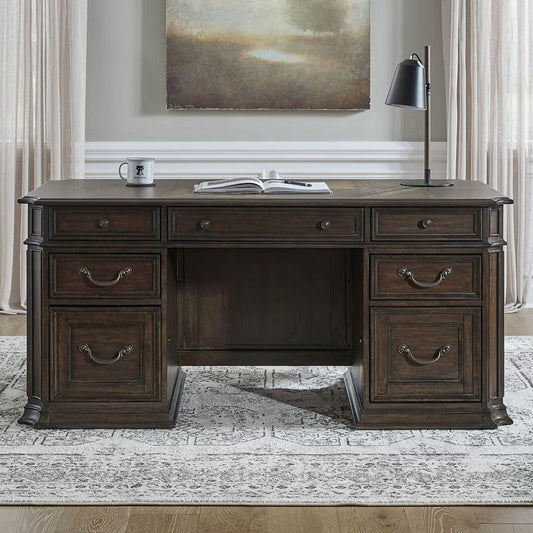 Provence Park - Jr Executive Desk - Chateau Brown