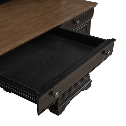 Meritage - Credenza & Hutch - Aged Charcoal