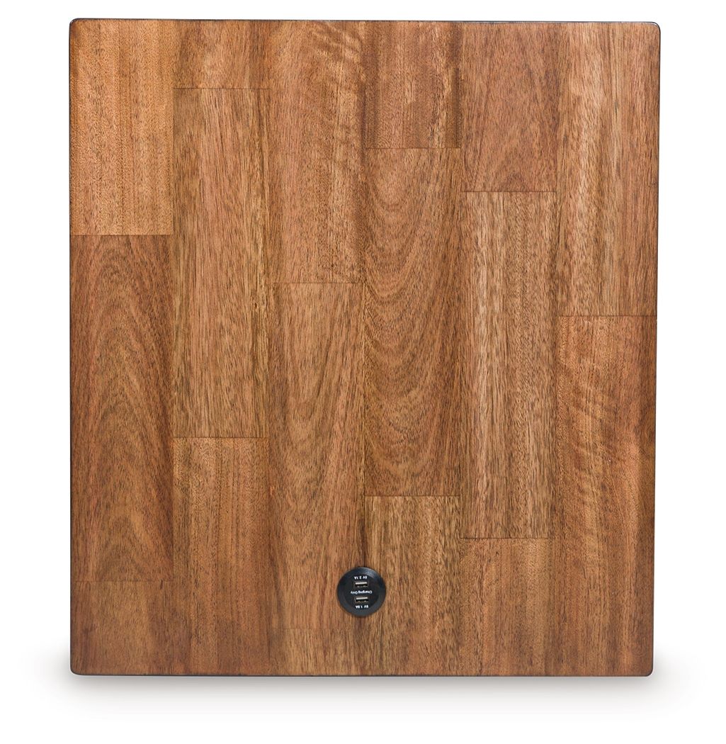 Wildenauer - Rectangular End Table - Brown / Black