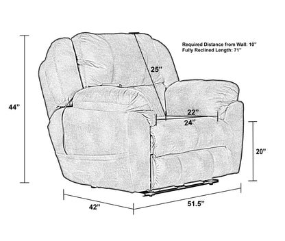 Flynn - Power Lay Flat Recliner With Power Adjustable Headrest & Lumbar And Dual Heat & Massage - Fig