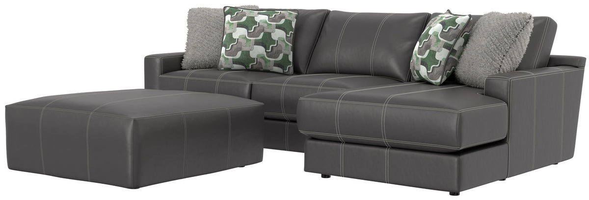 Minori - Italian Leather Sofa / Chaise And Cocktail Ottoman