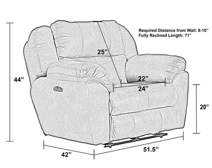 Ferrington - Power Lay Flat Recliner with Power Adjustable Headrest & Lumbar