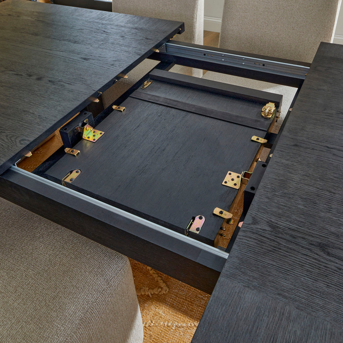 Waterfall - Rectangular Dining Table - Deep Ebony