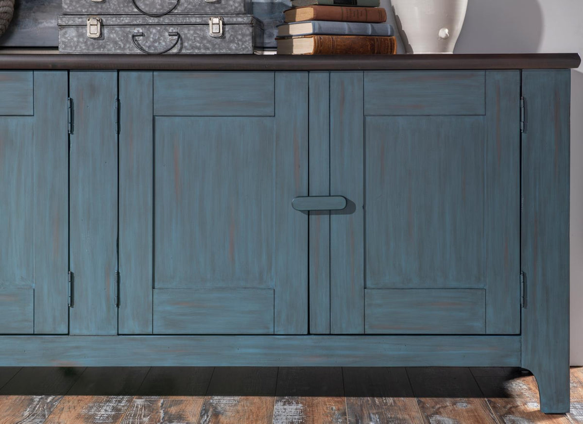 Lake House - Door Console - Sea Glass And Dried Tobacco
