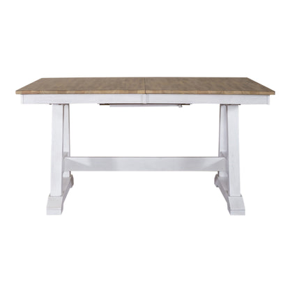 Lindsey Farm - Trestle Table Top - Weathered White & Sandstone