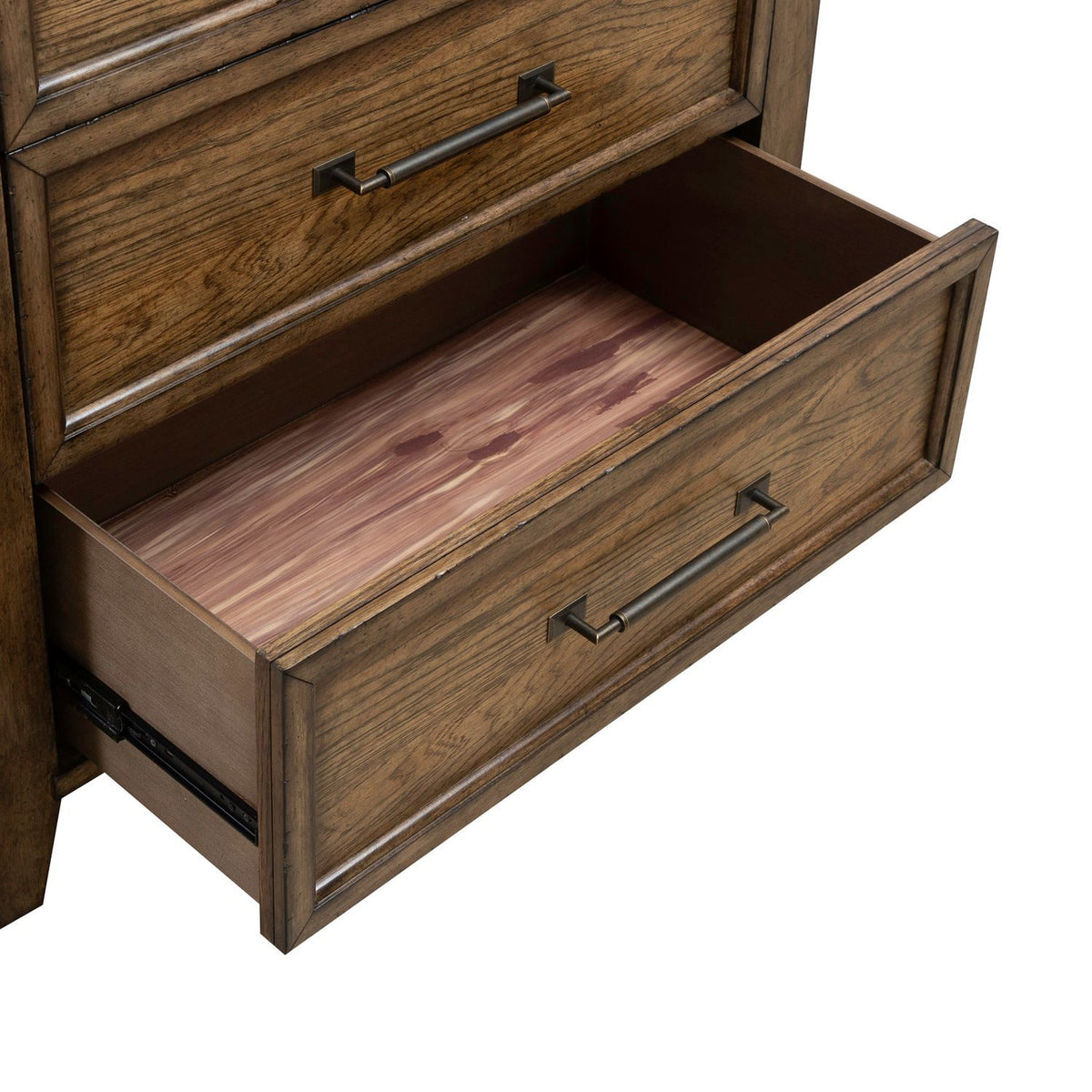 Carolina Park - 5 Drawer Chest - Amber Brown