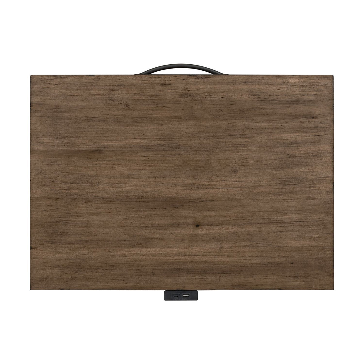Shaker Lakes - Open Nightstand With Charging Station - Harvest Brown