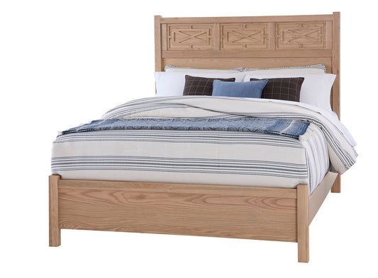 Tide & Timber - King Fretwork Panel Headboard - Clear Oak