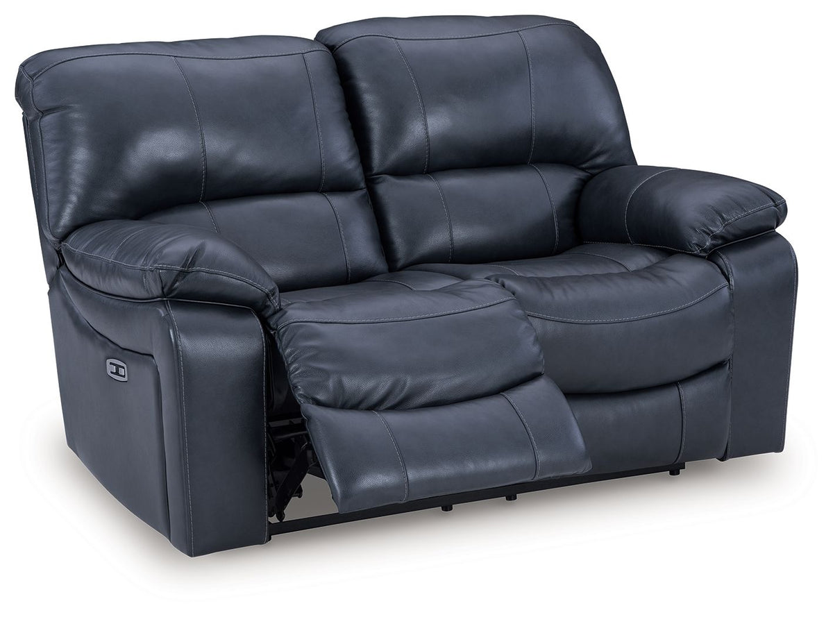 Leesworth - 2 Pc. - Power Reclining Sofa, Power Reclining Loveseat - Ocean