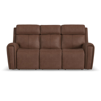 Warren - Power Reclining Sofa With Console, Power Headrest & Lumbar