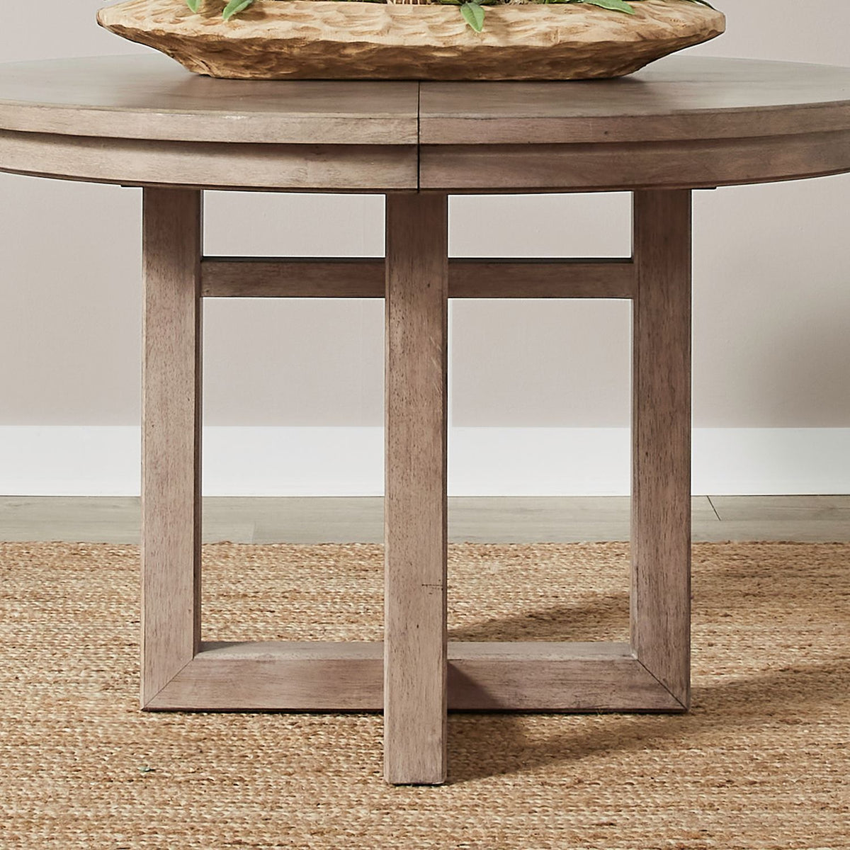 Proximity Place - Round Pedestal Table Base - Barley Buff