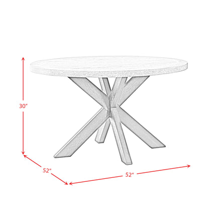 Axel - Round Dining Table - Espresso / Light Gray