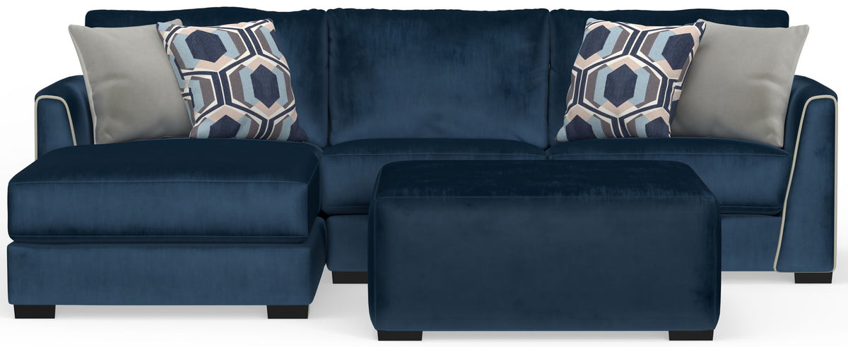 Jetson - Sectional With Comfort Coil Seat Cushions, Included Accent Pillows & Cocktail Ottoman