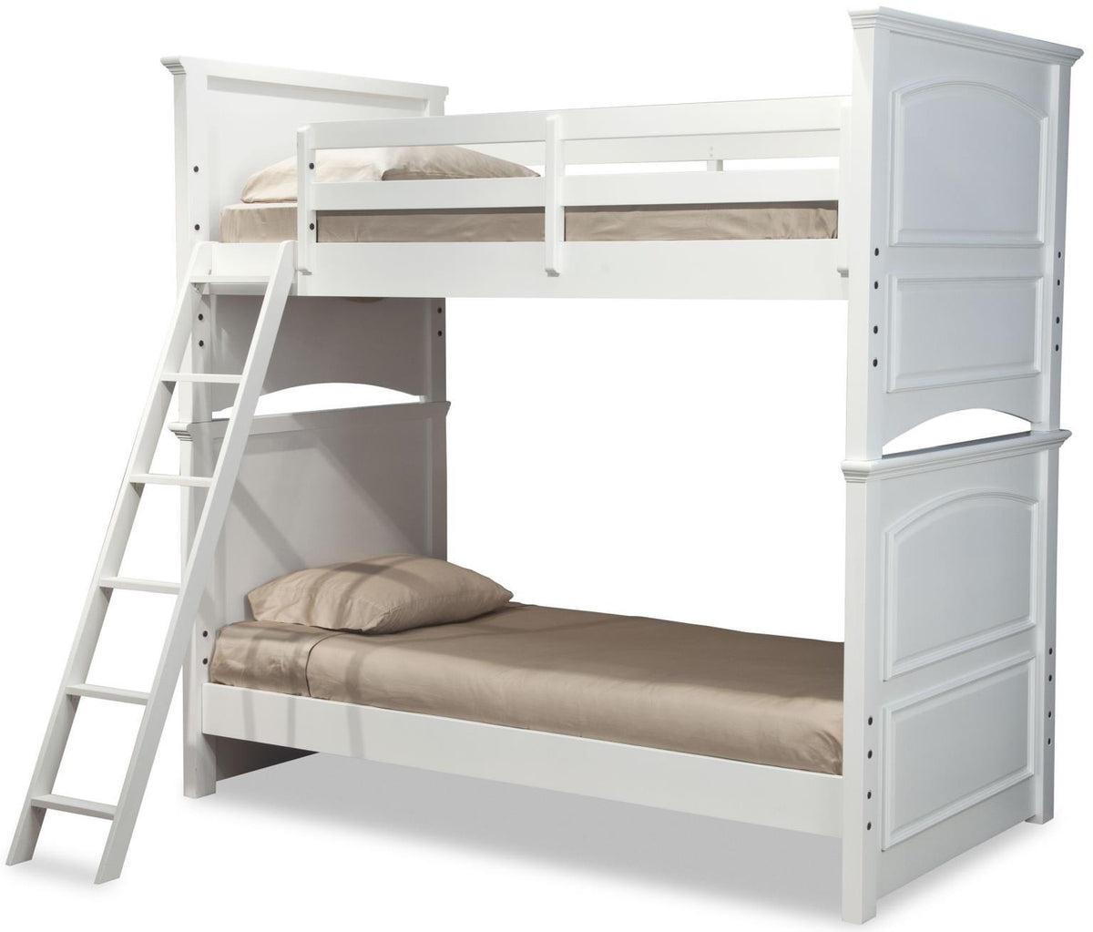 Madison - Twin Over Twin Complete Over Bunk Bed - White