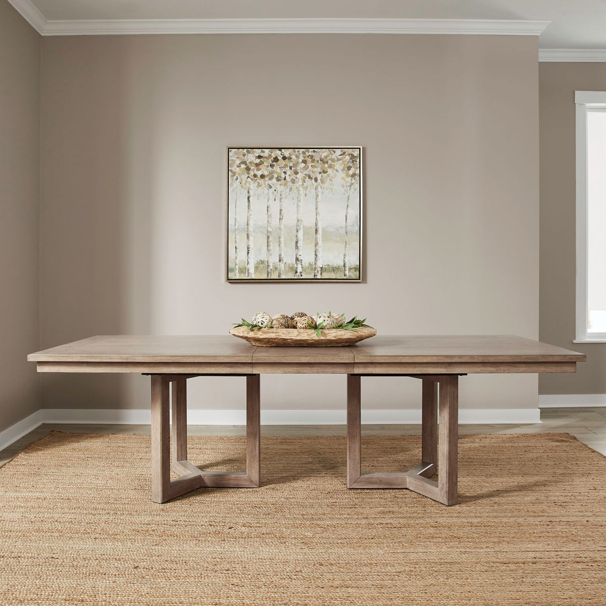 Proximity Place - Double Pedestal Table Top - Barley Buff