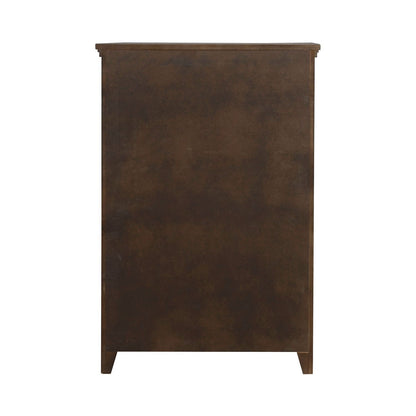 Carolina Park - 5 Drawer Chest - Amber Brown
