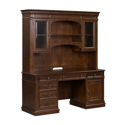 Brayton Manor - 2 Piece Jr Executive Credenza - Dark Brown