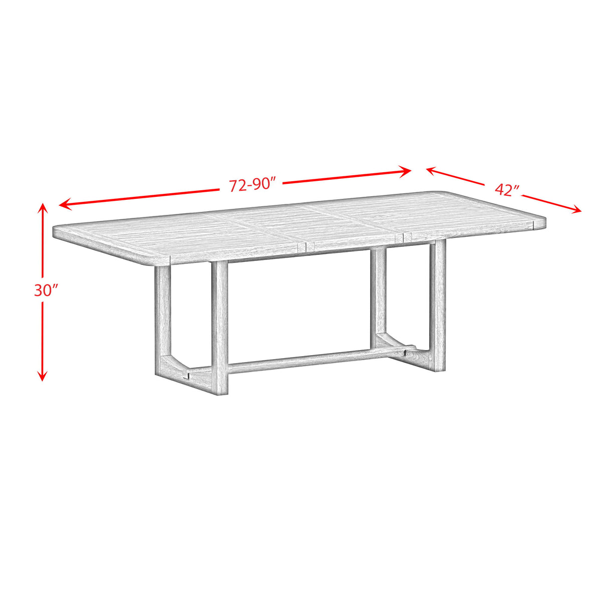 Glinda - Dining Table With 18" Leaf - Brown