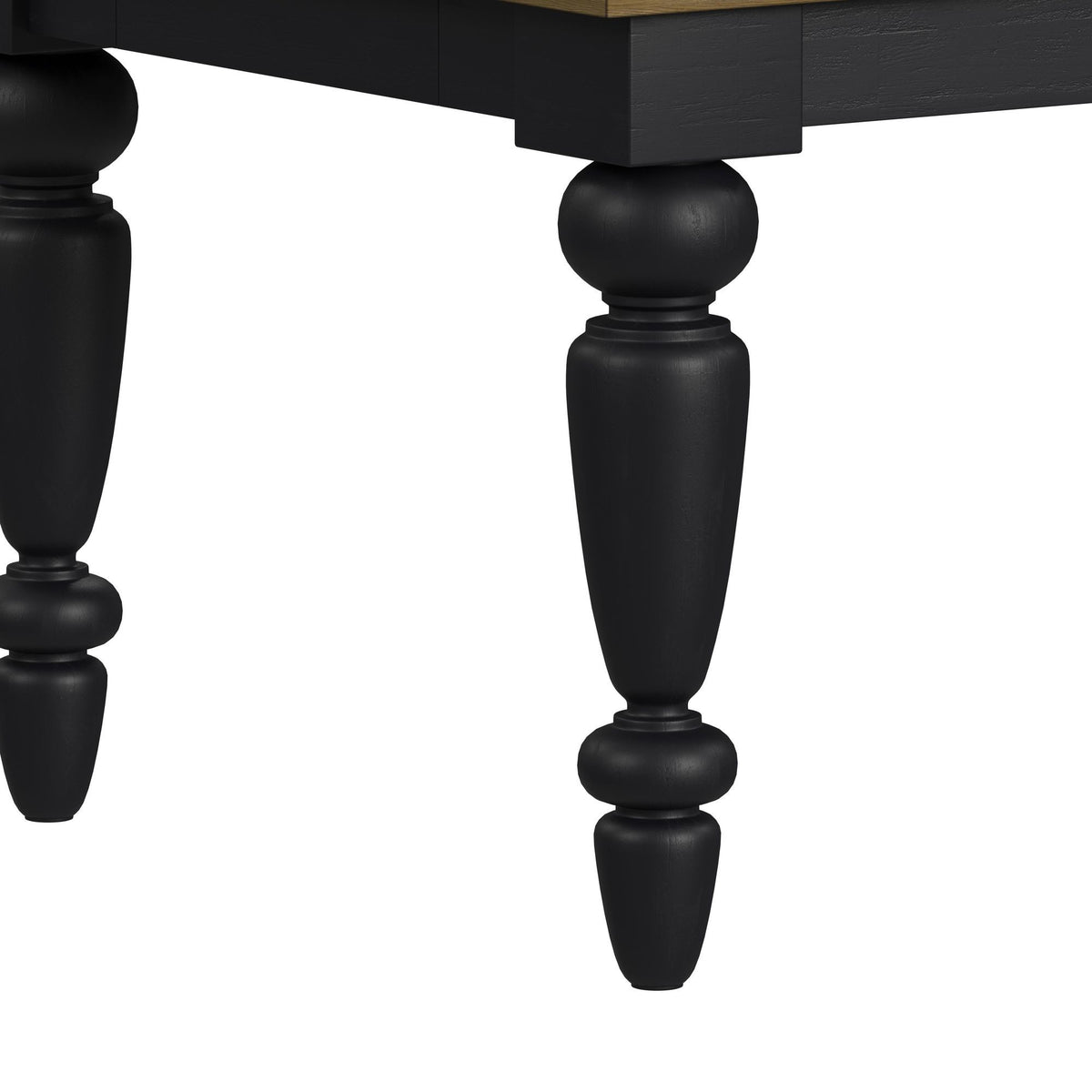 Heritage - Rectangular Dining Table With 18" Leaf - Oak Brown And Black
