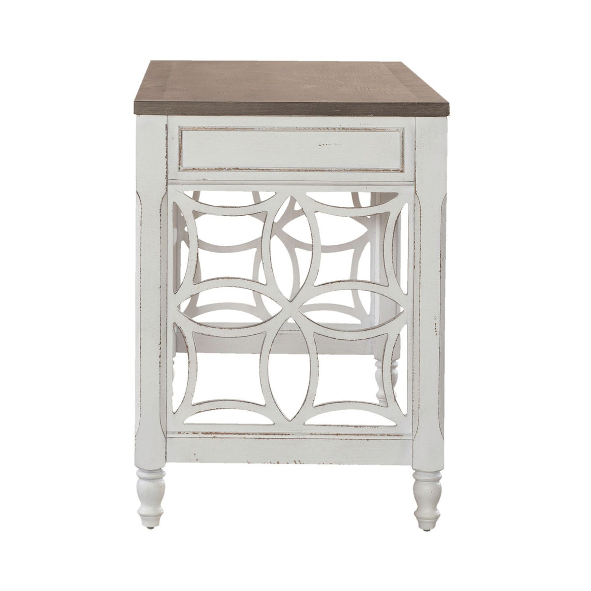 Magnolia Manor - L Writing Desk - Antique White