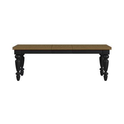 Heritage - Rectangular Dining Table With 18" Leaf - Oak Brown And Black