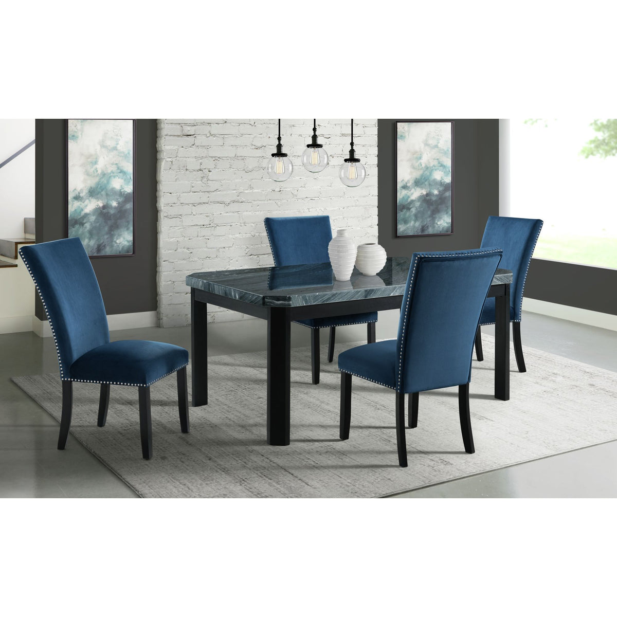 Francesca - Standard Height Dining Table - Gray